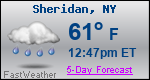 Weather Forecast for Sheridan, NY
