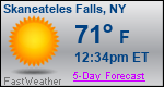 Weather Forecast for Skaneateles Falls, NY