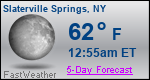 Weather Forecast for Slaterville Springs, NY