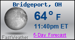 Weather Forecast for Bridgeport, OH