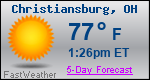 Weather Forecast for Christiansburg, OH
