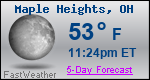 Weather Forecast for Maple Heights, OH