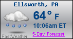 Weather Forecast for Ellsworth, PA