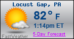 Weather Forecast for Locust Gap, PA