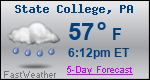 Weather Forecast for State College, PA