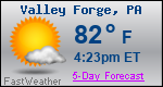 Weather Forecast for Valley Forge, PA