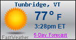 Weather Forecast for Tunbridge, VT