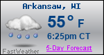 Weather Forecast for Arkansaw, WI