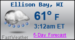 Weather Forecast for Ellison Bay, WI