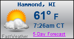 Weather Forecast for Hammond, WI