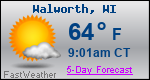 Weather Forecast for Walworth, WI