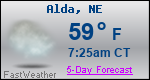 Weather Forecast for Alda, NE