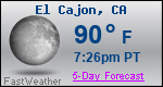 Weather Forecast for El Cajon, CA