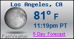 Weather Forecast for Los Angeles, CA