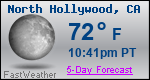 Weather Forecast for North Hollywood, CA