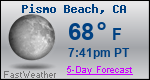 Weather Forecast for Pismo Beach, CA