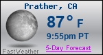 Weather Forecast for Prather, CA