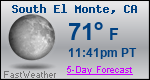 Weather Forecast for South El Monte, CA