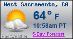 Weather Forecast for West Sacramento, CA