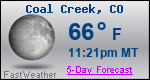 Weather Forecast for Coal Creek, CO