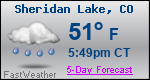 Weather Forecast for Sheridan Lake, CO