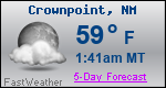 Weather Forecast for Crownpoint, NM