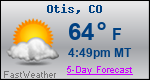 Weather Forecast for Otis, CO