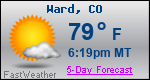 Weather Forecast for Ward, CO