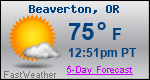 Weather Forecast for Beaverton, OR