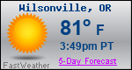 Weather Forecast for Wilsonville, OR