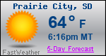 Weather Forecast for Prairie City, SD