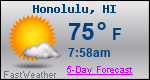 Weather Forecast for Honolulu, HI
