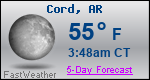 Weather Forecast for Cord, AR