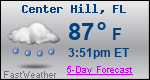 Weather Forecast for Center Hill, FL