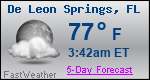 Weather Forecast for De Leon Springs, FL