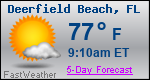 Weather Forecast for Deerfield Beach, FL