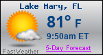 Weather Forecast for Lake Mary, FL