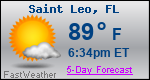 Weather Forecast for Saint Leo, FL