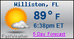 Weather Forecast for Williston, FL