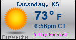 Weather Forecast for Cassoday, KS
