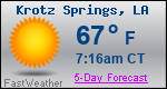 Weather Forecast for Krotz Springs, LA