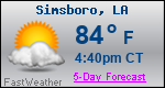 Weather Forecast for Simsboro, LA