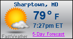 Weather Forecast for Sharptown, MD