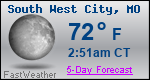 Weather Forecast for South West City, MO