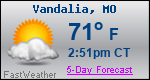 Weather Forecast for Vandalia, MO