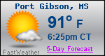 Weather Forecast for Port Gibson, MS