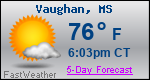 Weather Forecast for Vaughan, MS