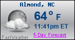 Weather Forecast for Almond, NC