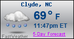 Weather Forecast for Clyde, NC