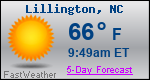 Weather Forecast for Lillington, NC